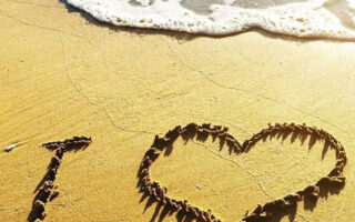HD wallpaper valentines day wallpaper Love heart beach waves I Love sunshine i heart figure made by stones