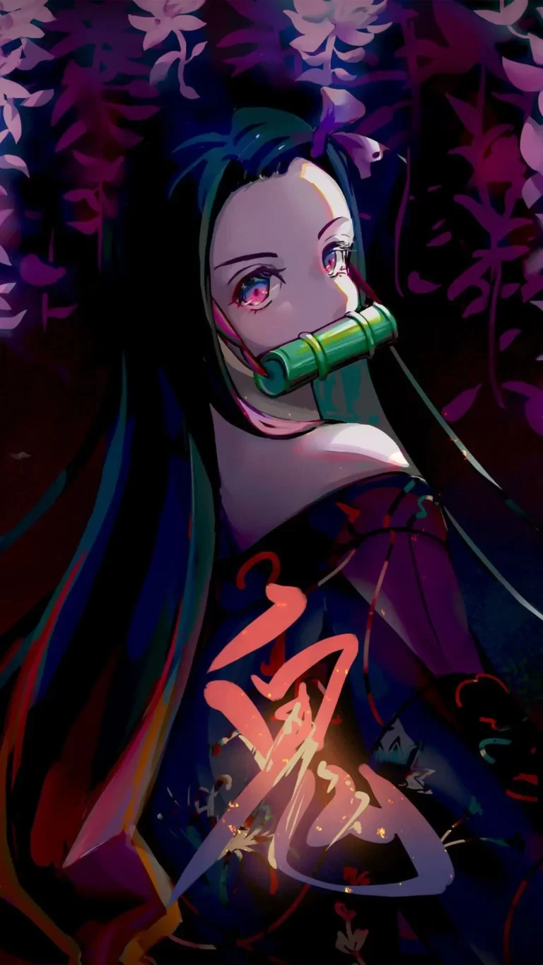 4K Cute Digital Art demon slayer nezuko wallpaper kimetsu no yaiba Anime iPhone Wallpapers