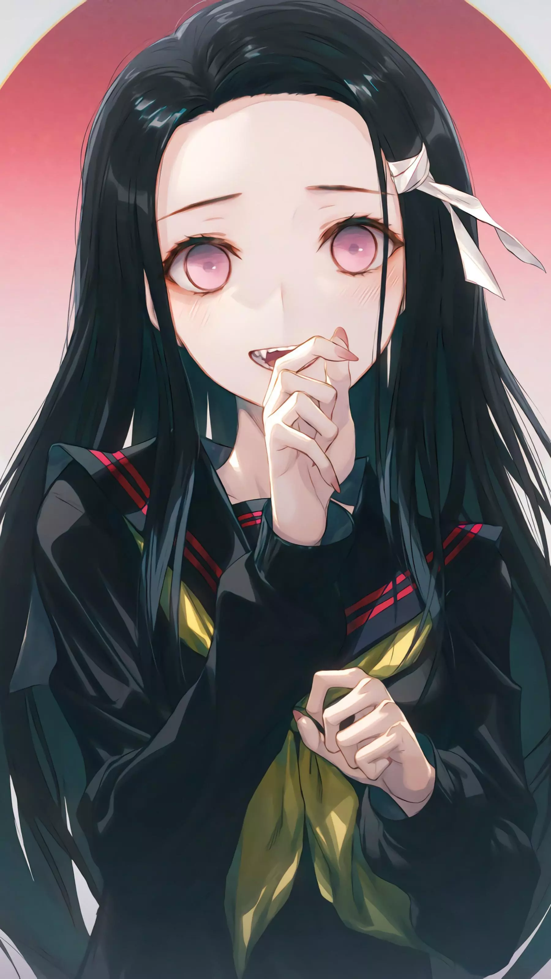 4K-Demon Slayer-Nezuko Wallpaper-Kimetsu no yaiba-Anime iPhone Wallpapers-Digital Art-