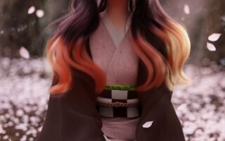 4K Super Cute Digital Art Demon Slayer Nezuko Wallpaper kimetsu no yaiba anime iPhone Wallpapers