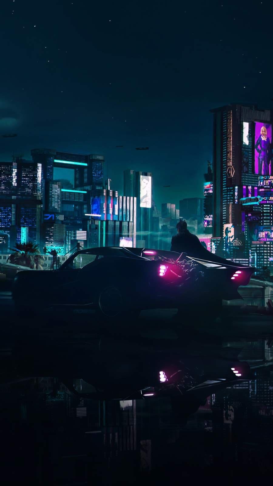 4K The Batman in City iPhone Wallpaper HD