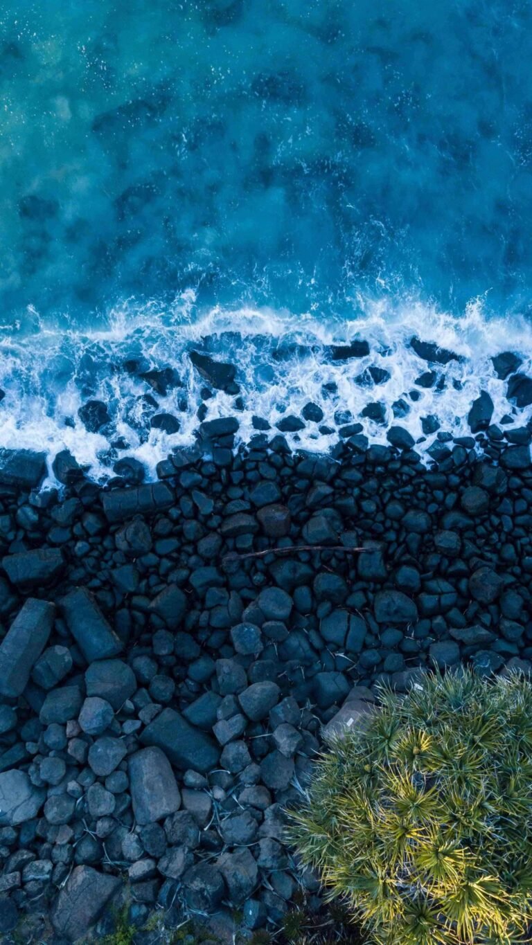 4K Waterfall Rocks HD iPhone Wallpaper scaled