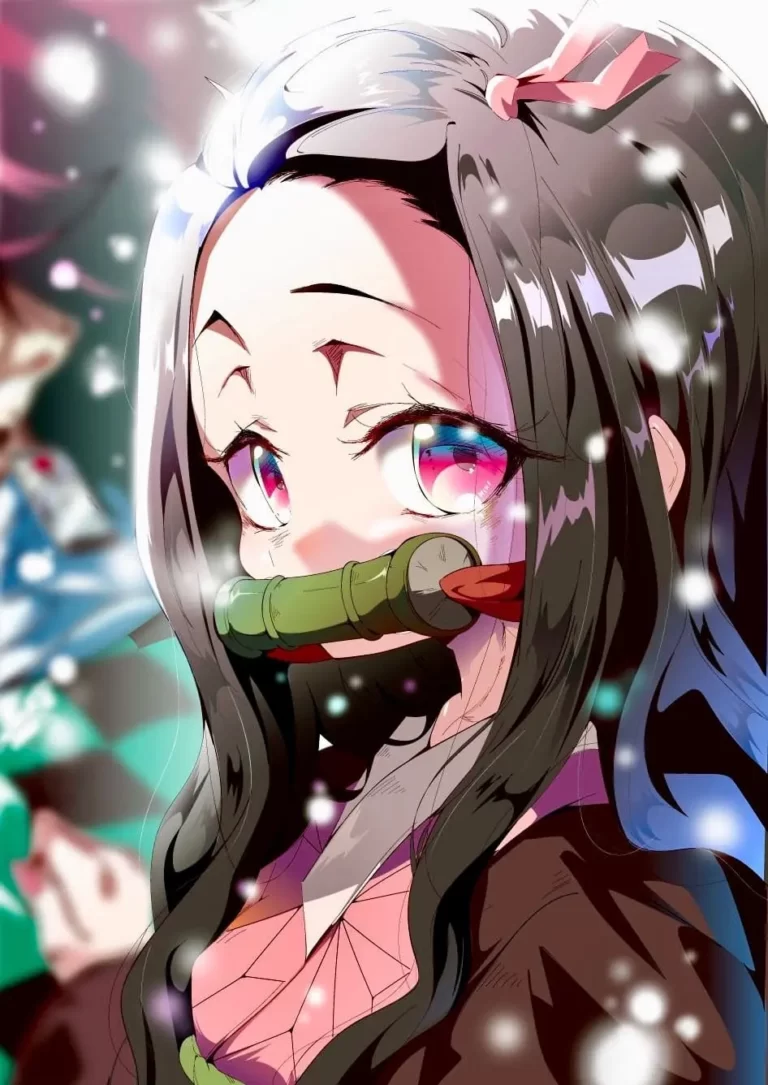 4K demon slayer nezuko wallpaper kimetsu no yaiba anime iPhone Wallpapers