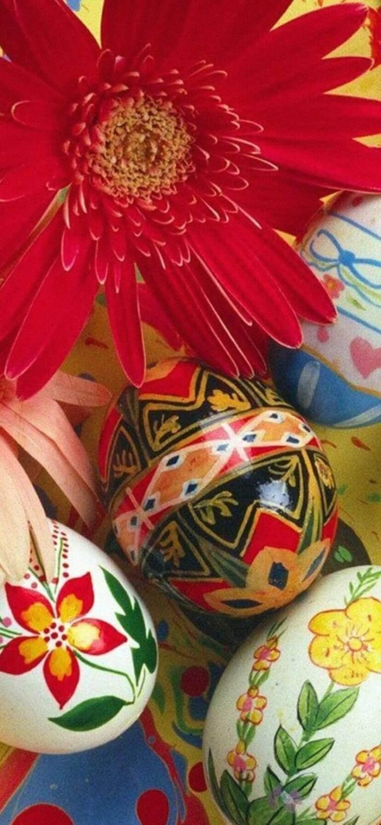 4K eggs flor Easter Wallpaper iPhone 13 pro max