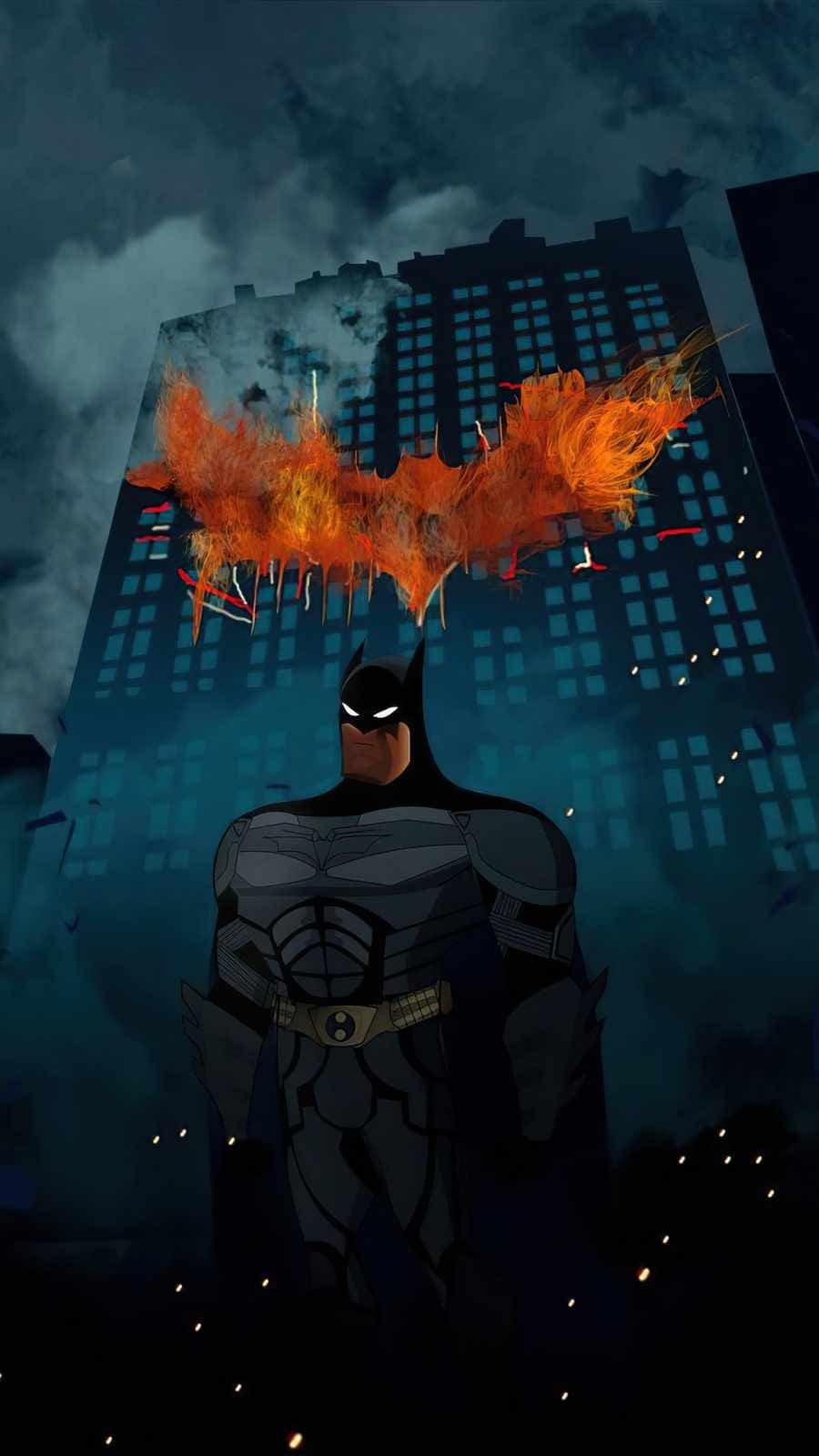 4k Batman the dark night minimal iPhone Wallpaper