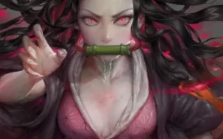 Amazing 4K Digital Art demon slayer nezuko wallpaper kimetsu no yaiba iPhone Wallpapers
