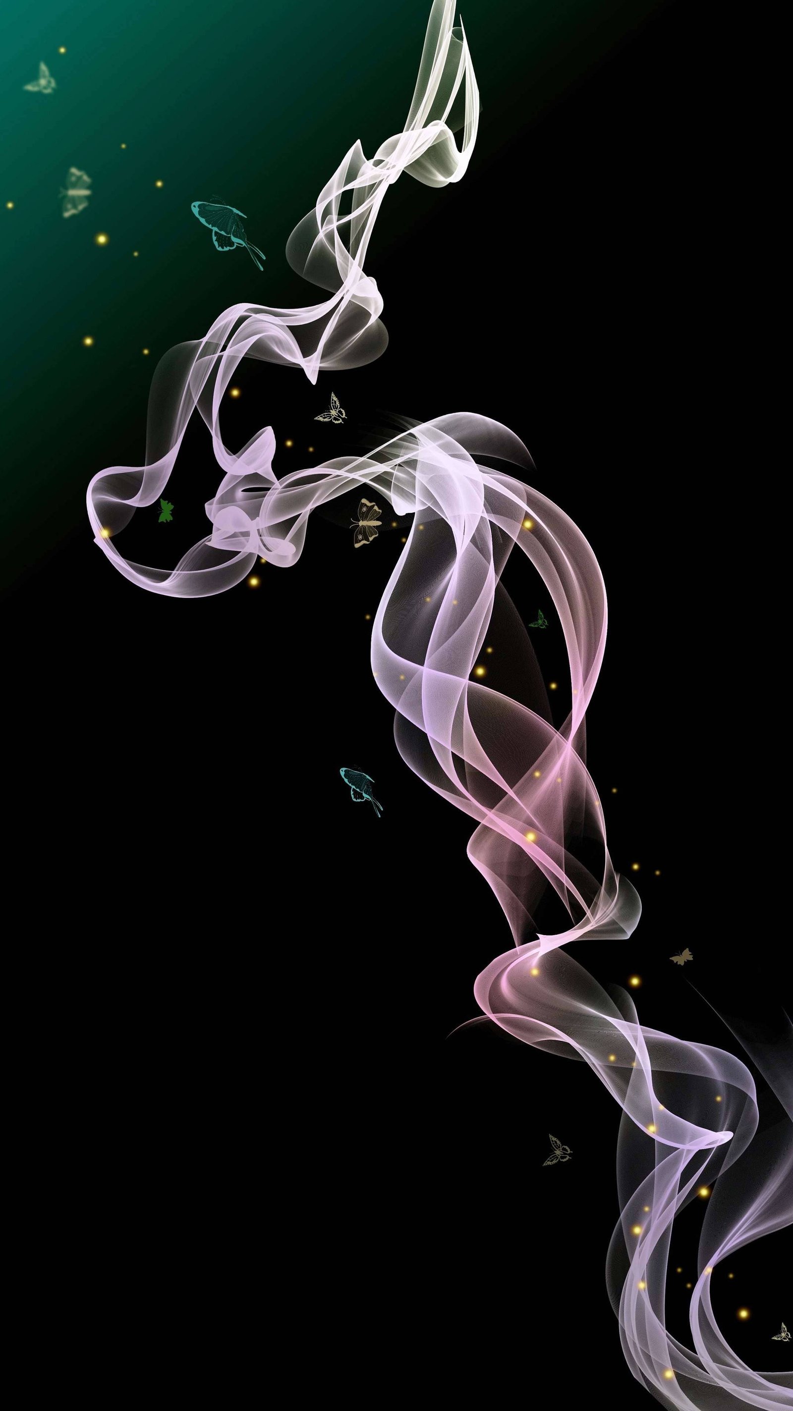 Amoled-Smoke-4K-iPhone 13 Wallpaper