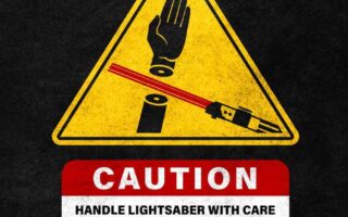 Awesome HD Quote Lightsaber Caution iPhone 13 Wallpaper