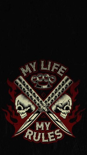 Awesome HD Quote My Life My Rules iPhone 13 Wallpaper