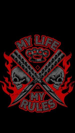 Awesome HD Quote My Life My Rules iPhone Wallpaper