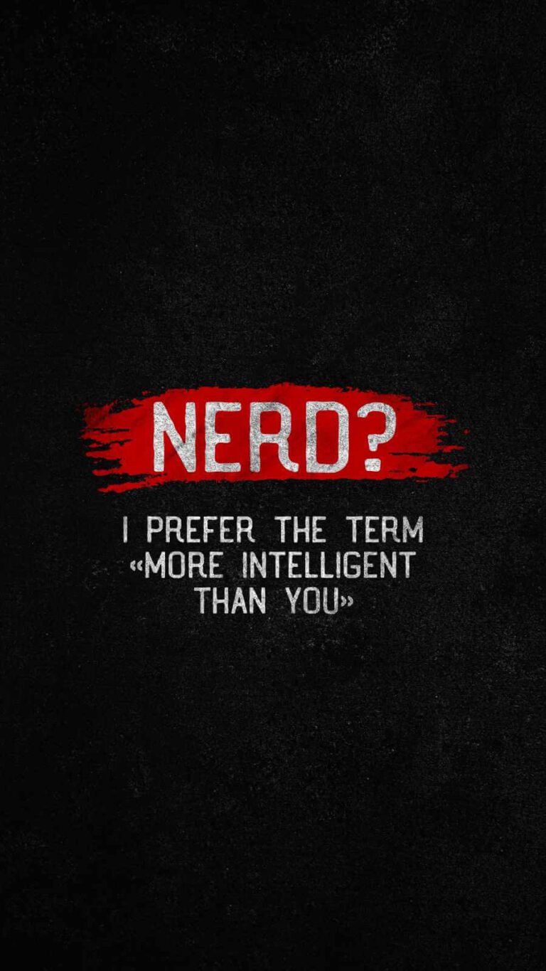 Awesome HD Quote NERD iPhone Wallpaper