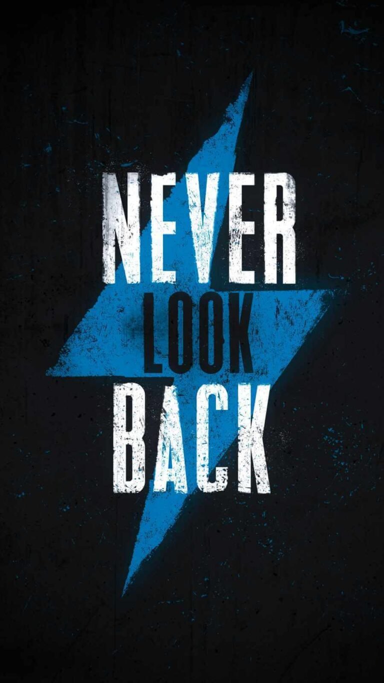 Awesome HD Quote Never Back Down iPhone 13 Wallpaper