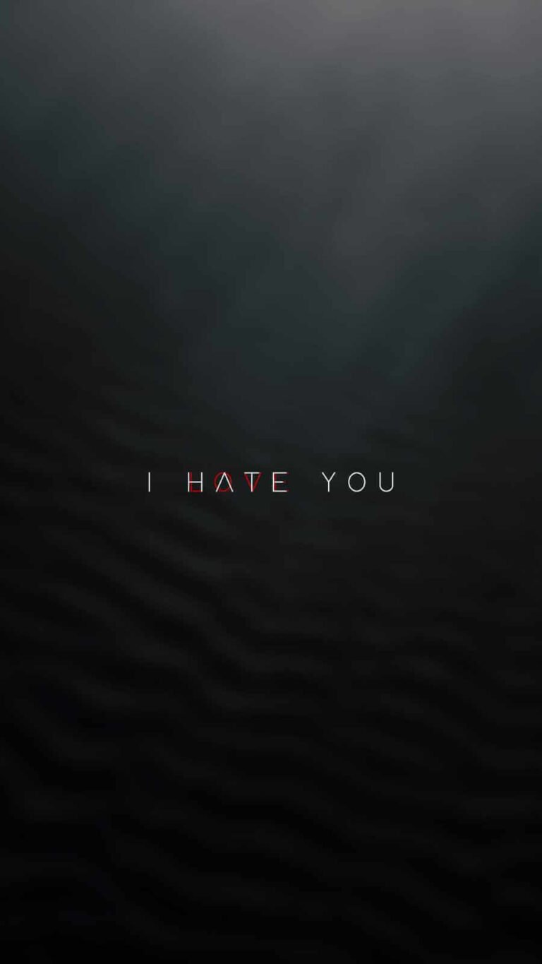 Best HD Quote I Hate you so much iPhone 13 Wallpaper
