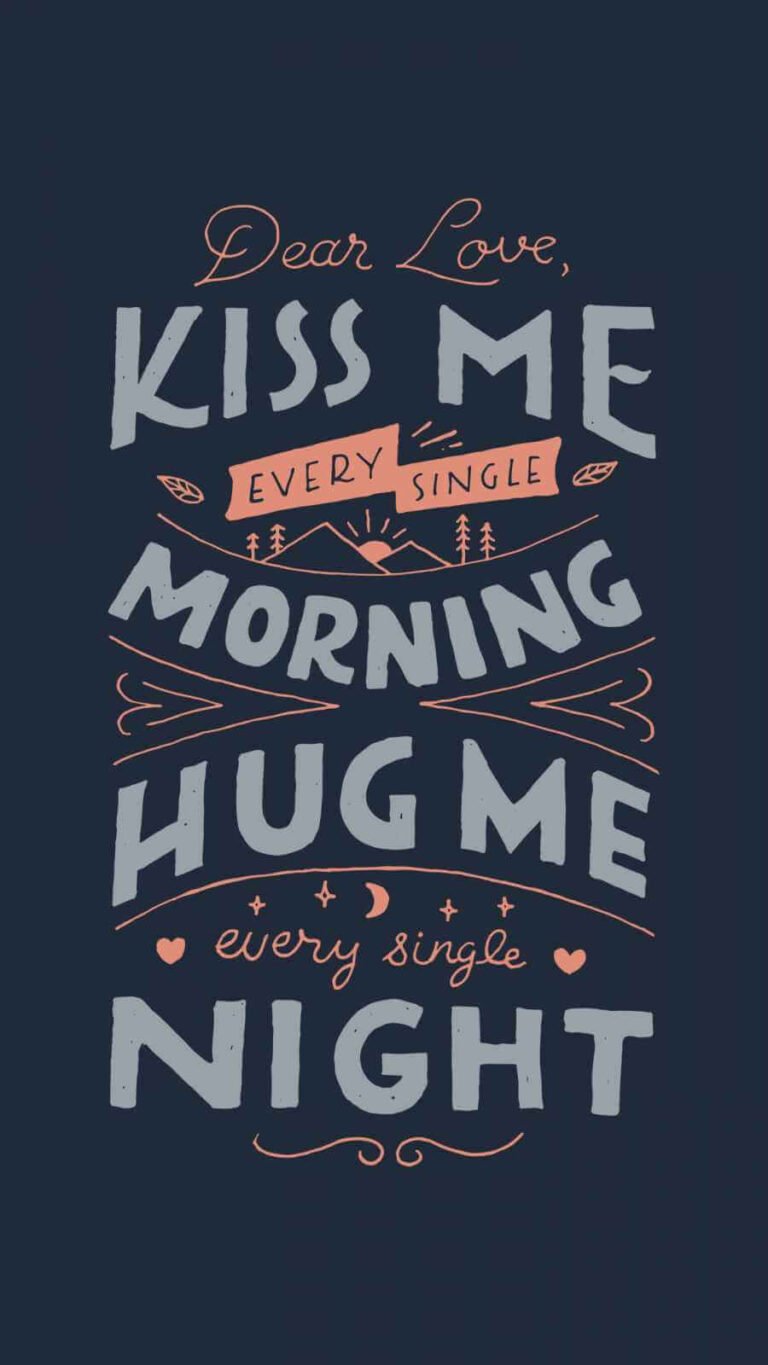 Best HD Quote Kiss Me iPhone Wallpaper