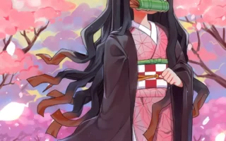 Flower 4K Demon Slayer Nezuko Wallpaper Kimetsu no yaiba Anime iPhone Wallpapers Digital Art scaled