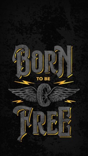 Full HD Quote Born to be Free iPhone Wallpaper