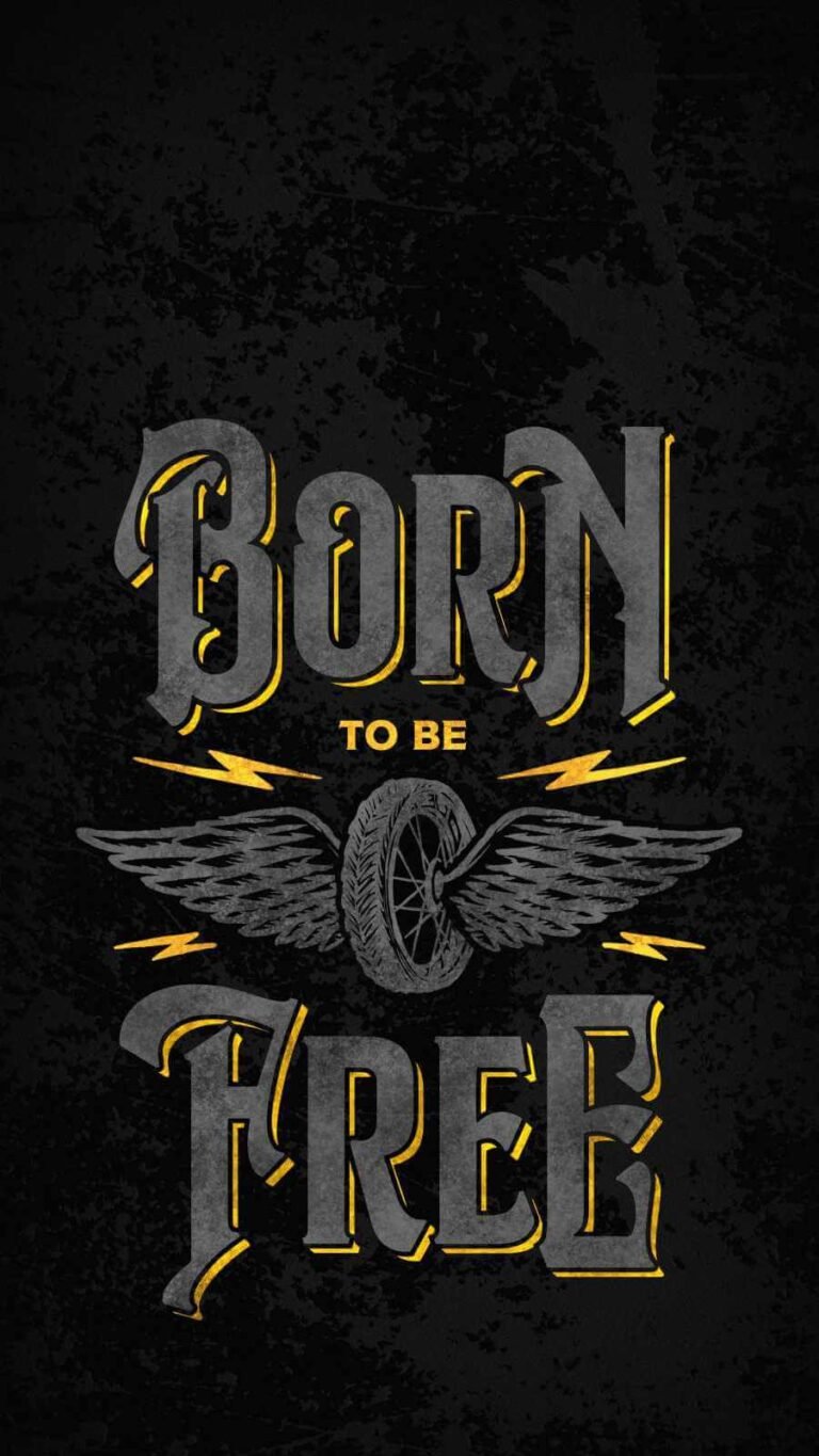 Full HD Quote Born to be Free iPhone Wallpaper