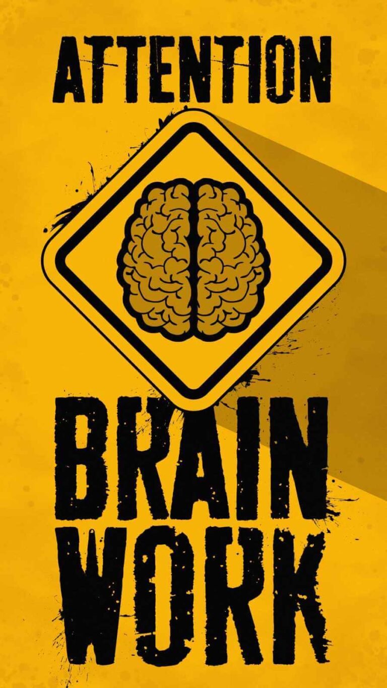 Full HD Quote Brain Work iPhone Wallpaper