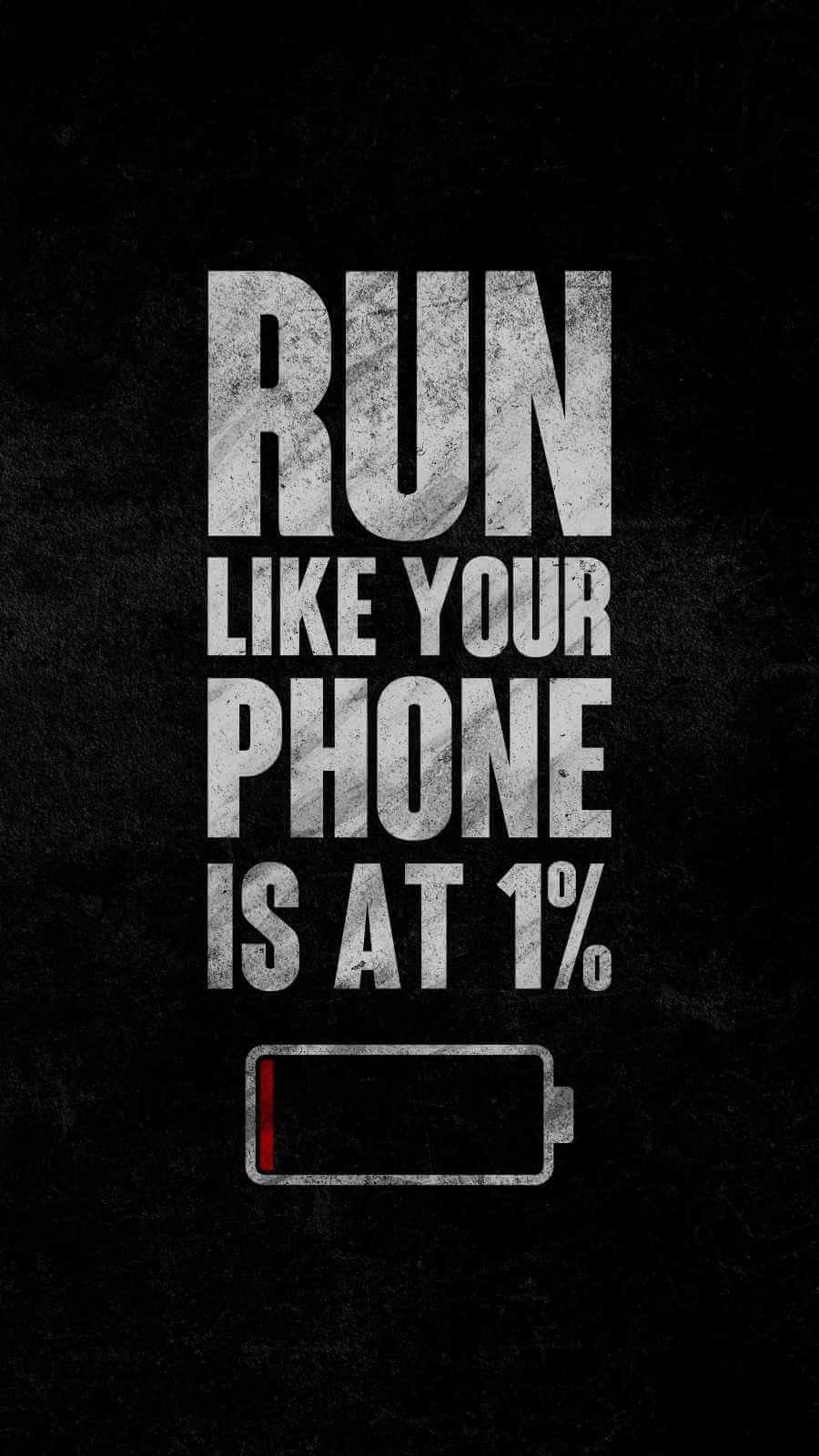 Great HD Quote RUN iPhone Wallpaper