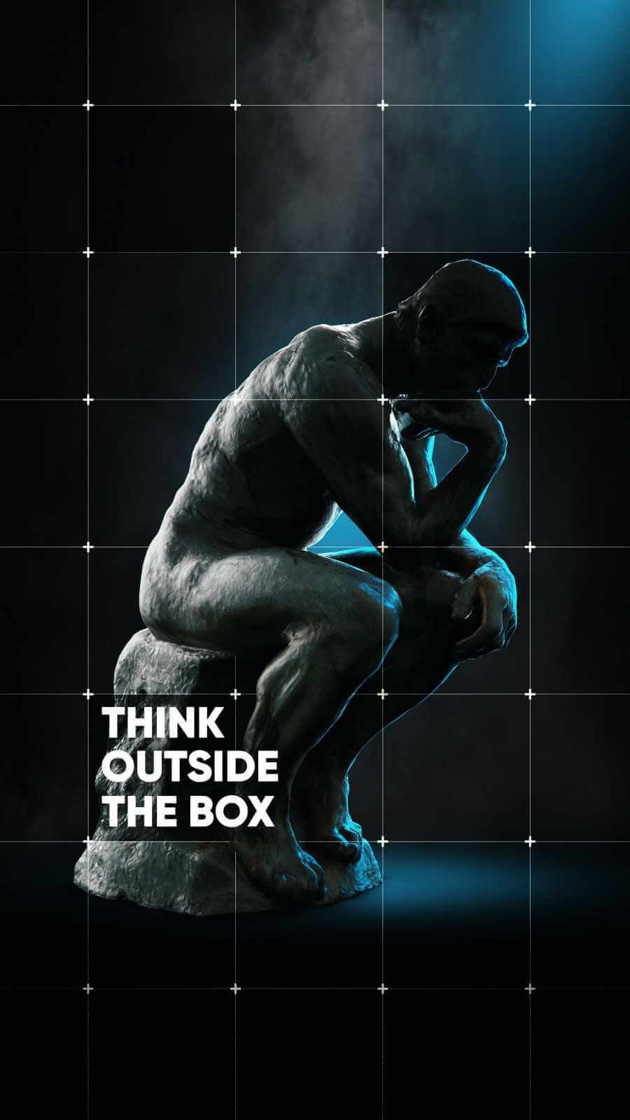 Great HD Quote Think Outside the Box Wallpaper iPhone 13