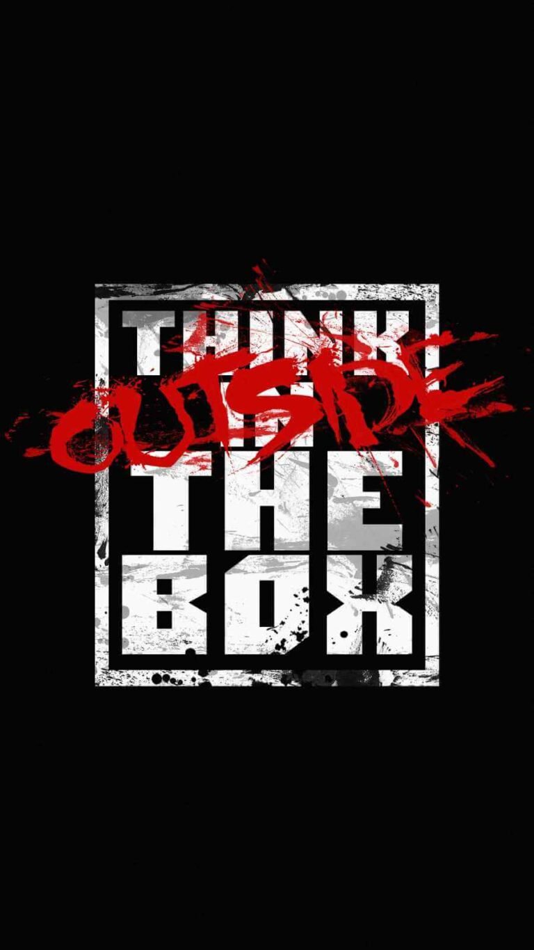 Great HD Quote Think Outside the Box Wallpaper iPhone