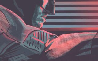 HD Batman Drive Retrowave iPhone Wallpaper
