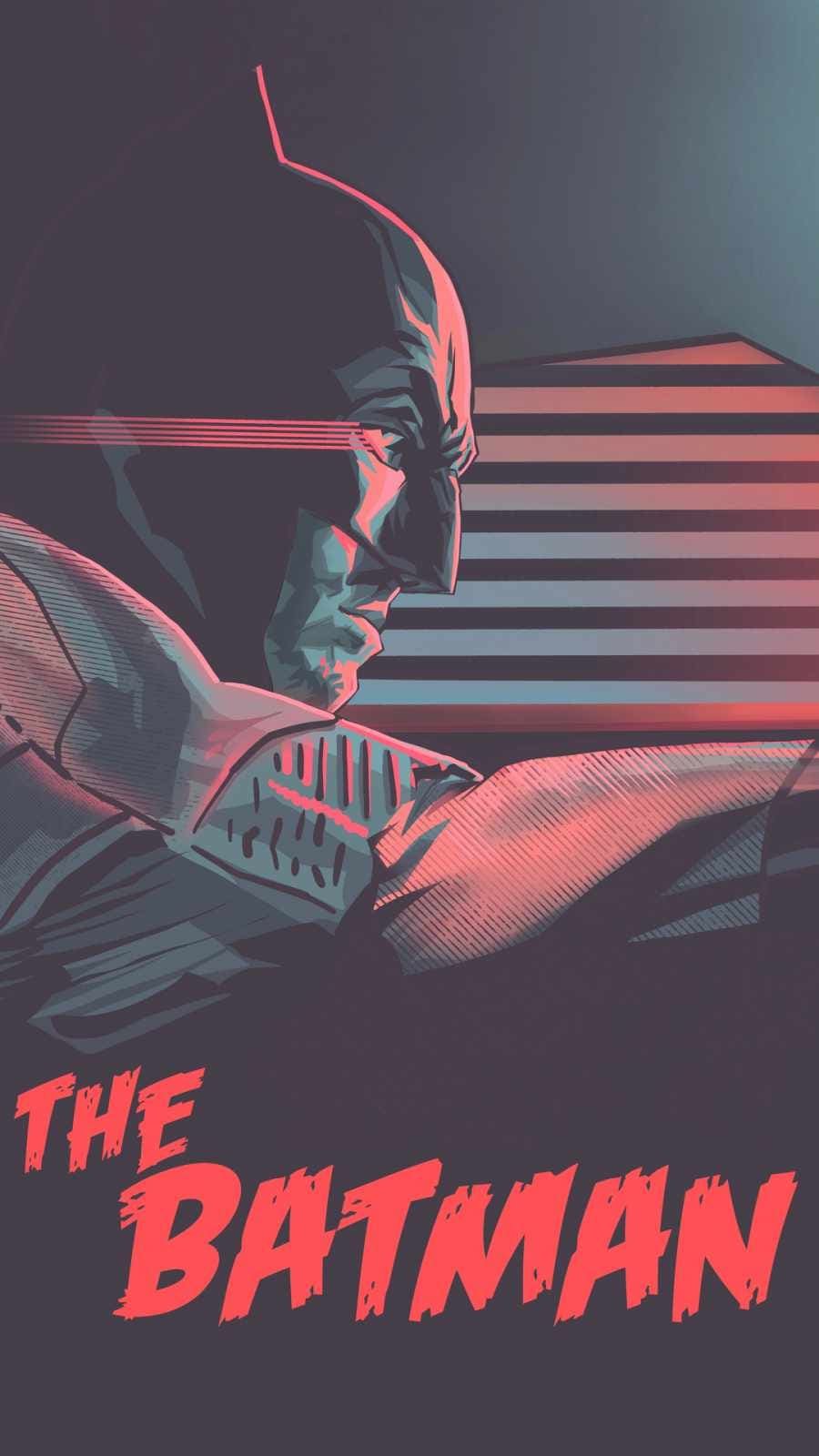 HD Batman Drive Retrowave iPhone Wallpaper