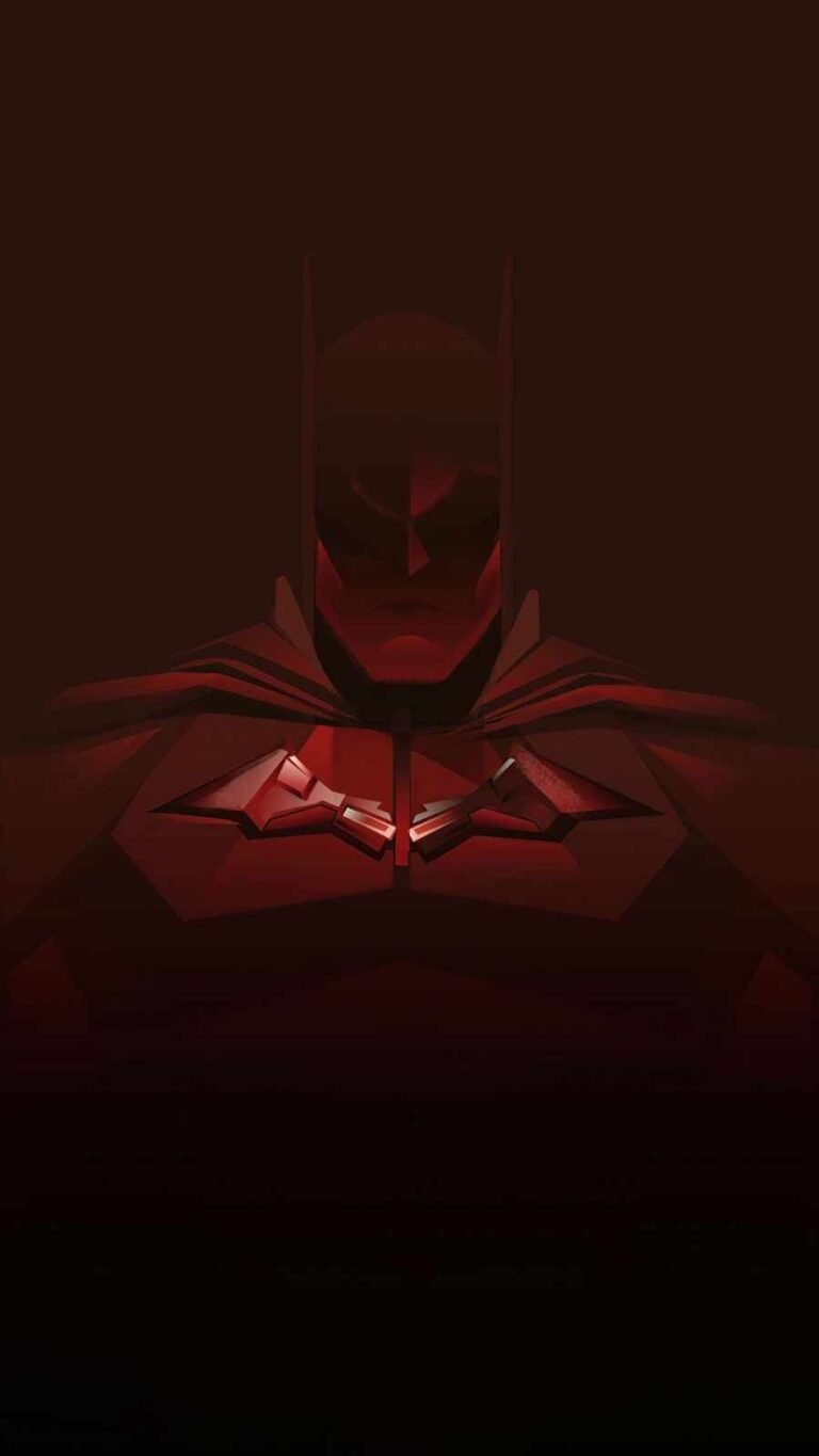 HD Batman red minimal iPhone Wallpaper