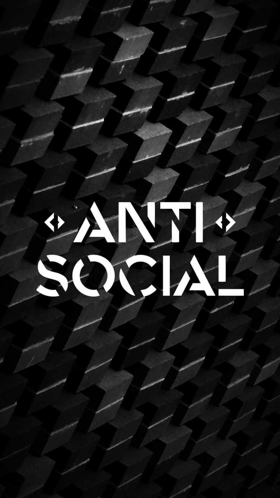 HD Quote Anti Social iPhone Wallpaper