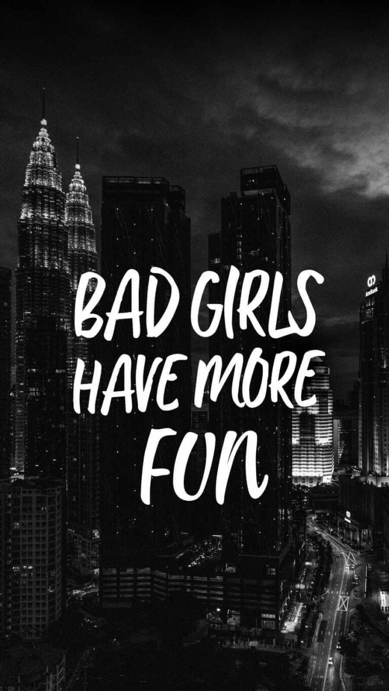 HD Quote Bad Girls have More Fun iPhone Wallpaper