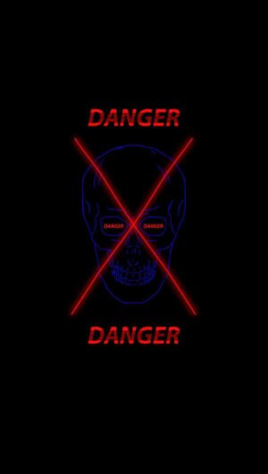HD Quote Danger Skull iPhone Wallpaper