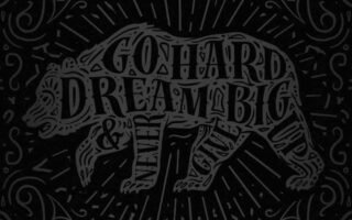 HD Quote Dream Big Never Give Up iPhone Wallpaper