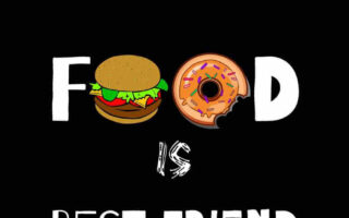 HD Quote Food is My Best Friend iPhone 13 Wallpaper