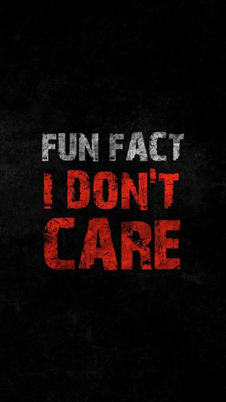 HD Quote Fun Fact I Dont Care iPhone Wallpaper