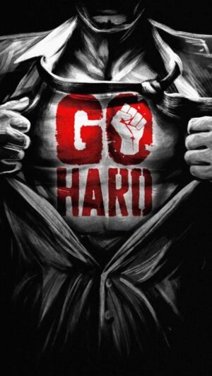 HD Quote Go Hard Motivation iPhone Wallpaper