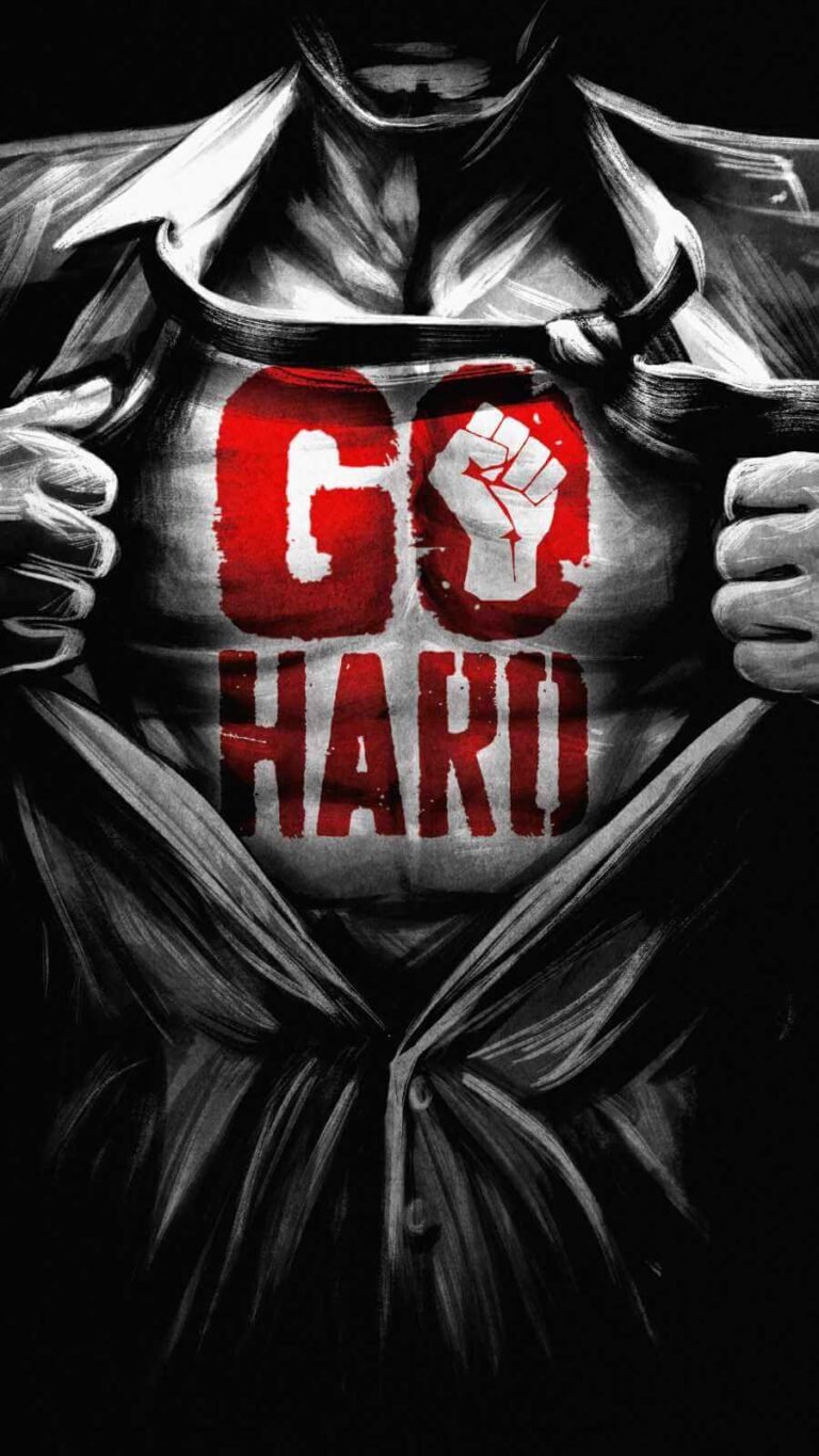 HD Quote Go Hard Motivation iPhone Wallpaper