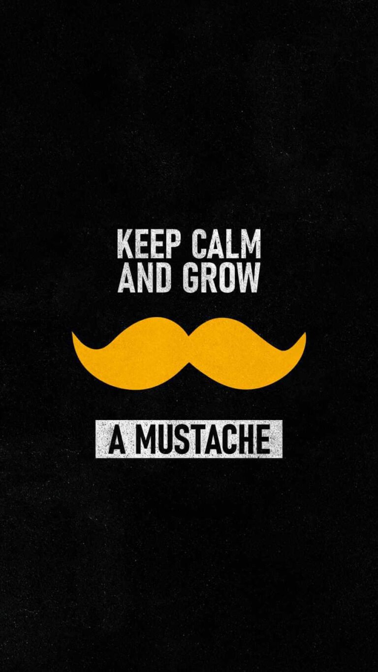 HD Quote Grow Mustache iPhone Wallpaper