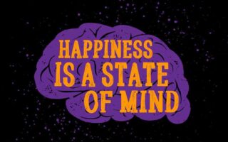 HD Quote Happiness is a State of Mind iPhone 13 Wallpaper