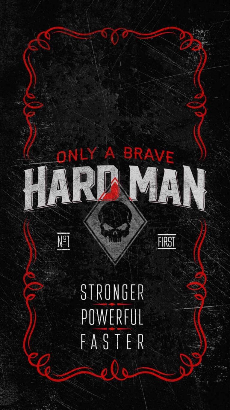 HD Quote Hard Man iPhone Wallpaper