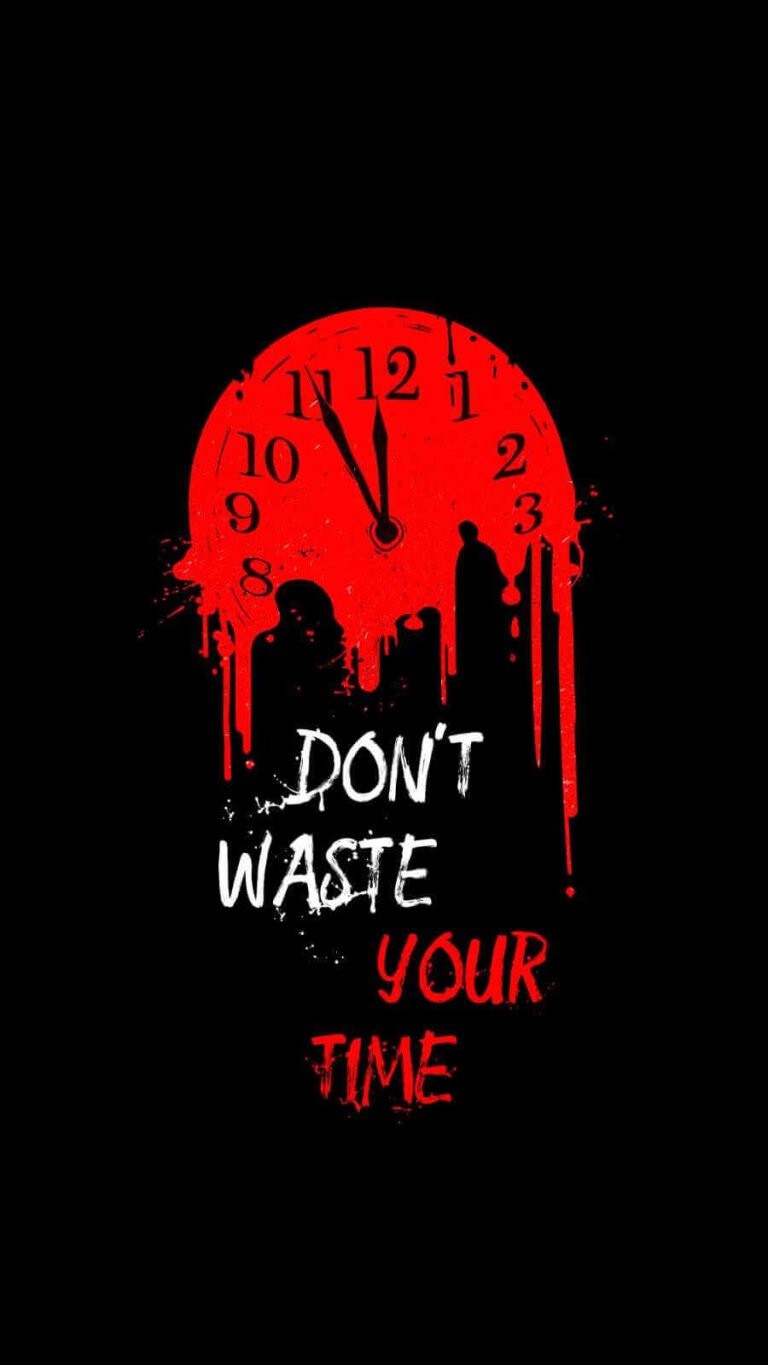 HD Quote iPhone 13 Wallpaper Dont Waste your Time