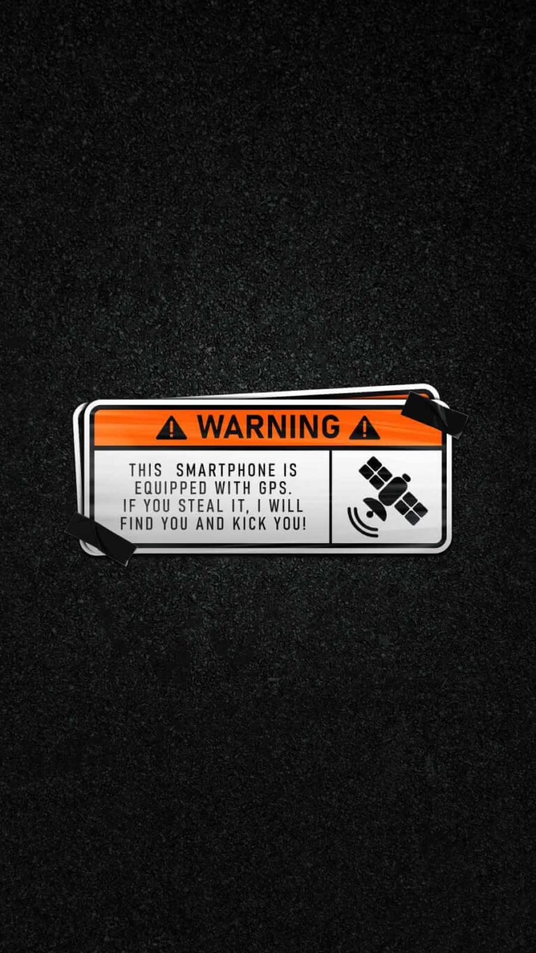 HD Quote iPhone Wallpaper Anti Theft Warning
