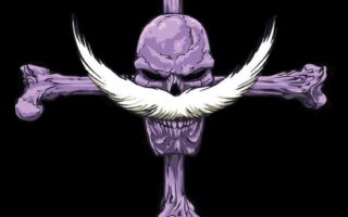 HD wallpaper One Piece Whitebeard Pirates Jolly Roger studio shot black background iphone 13 wallpaper