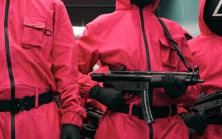 HD wallpaper Squid Game TV Series weapon Netflix 2 2 1