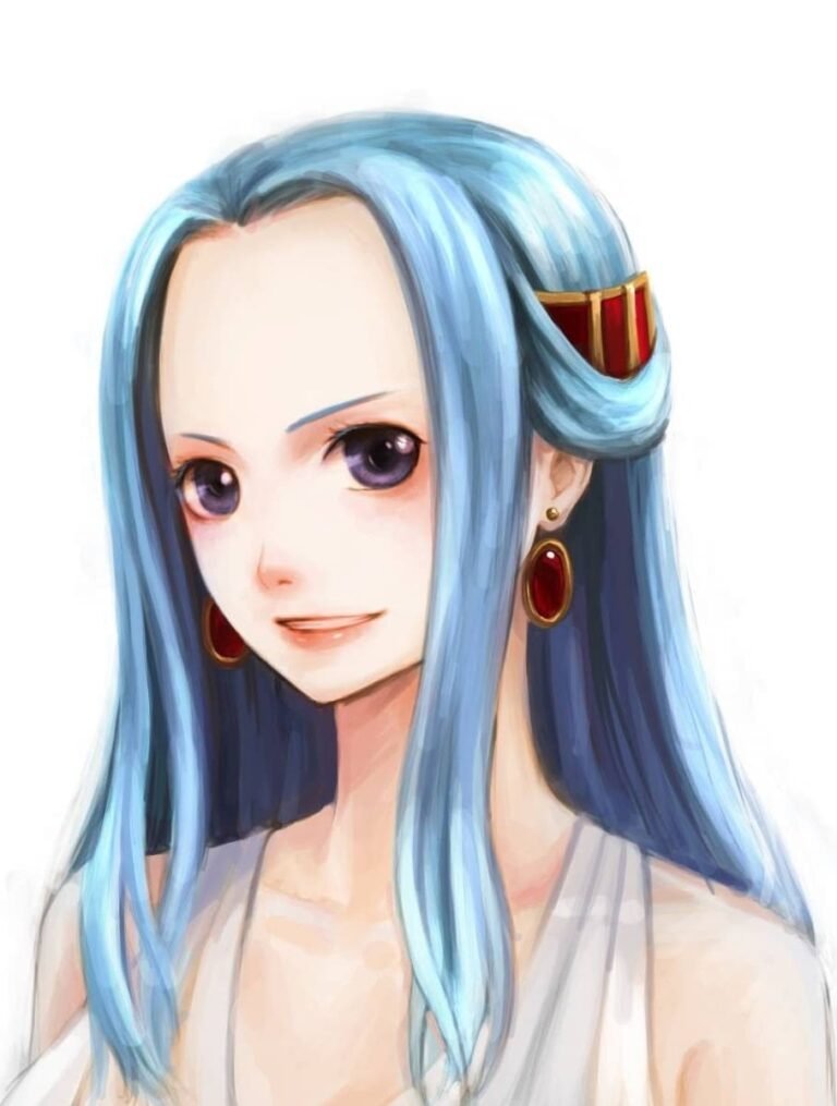 HD wallpaper one piece anime blue hair simple background nefertari vivi Anime One Piece HD Art iphone 13 wallpaper