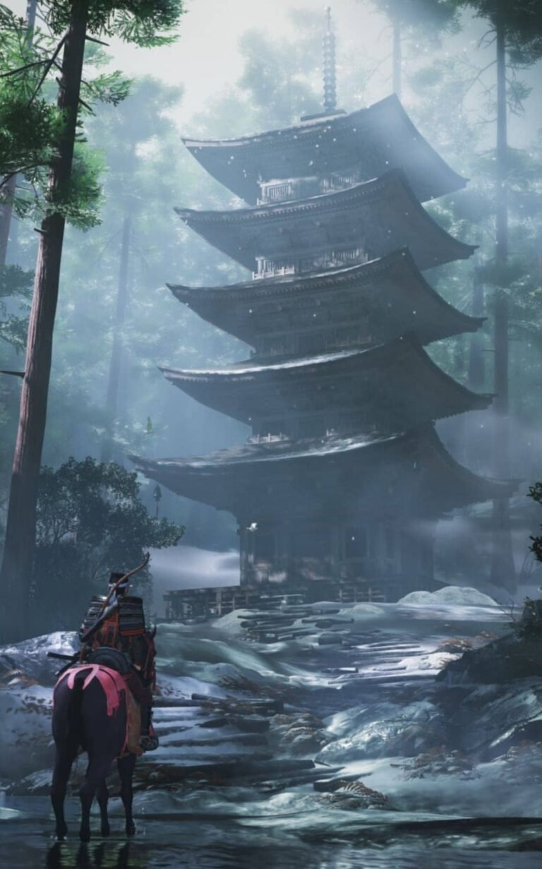 HD wallpaper screenshot 4K Ghost of Tsushima game iphone 13 wallpaper