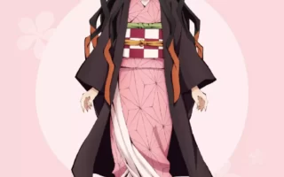Pink 4K Demon Slayer Nezuko Wallpaper Kimetsu no yaiba Anime iPhone Wallpapers Digital Art scaled