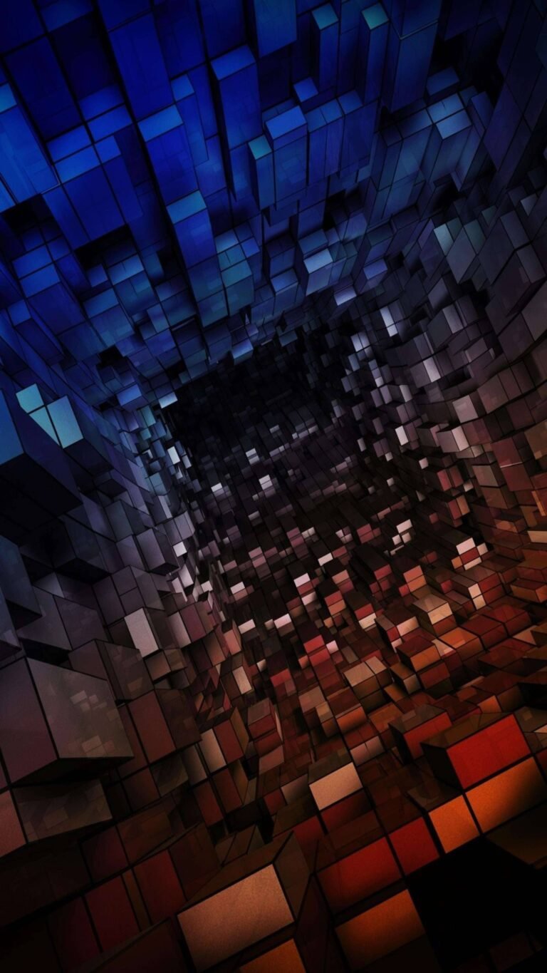 Red And Blue Boxes 4K iPhone 13 Wallpaper scaled