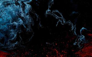 Red Blue Paint 4K iPhone 13 Wallpaper scaled