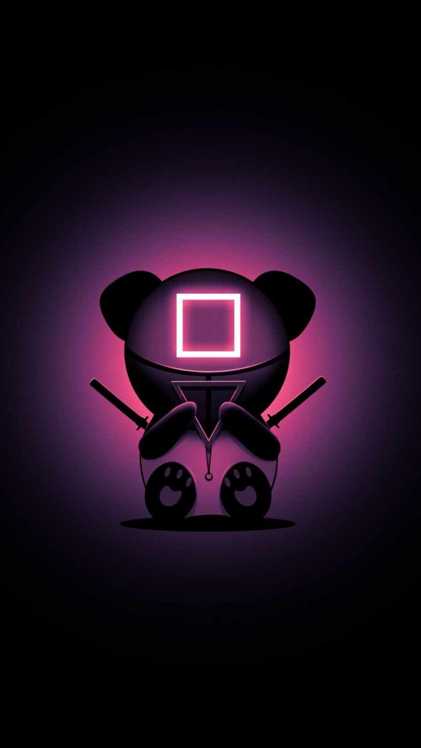 Squid Game Cute Panda Soldier iphone 13 pro max wallpaper