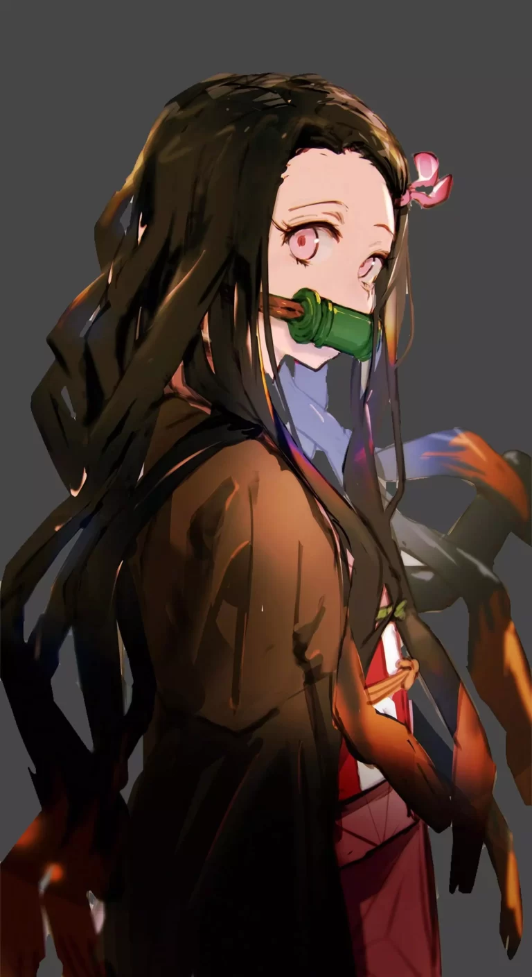 Super 4K Demon Slayer Nezuko Wallpaper Kimetsu no yaiba Anime iPhone Wallpapers Digital Art scaled